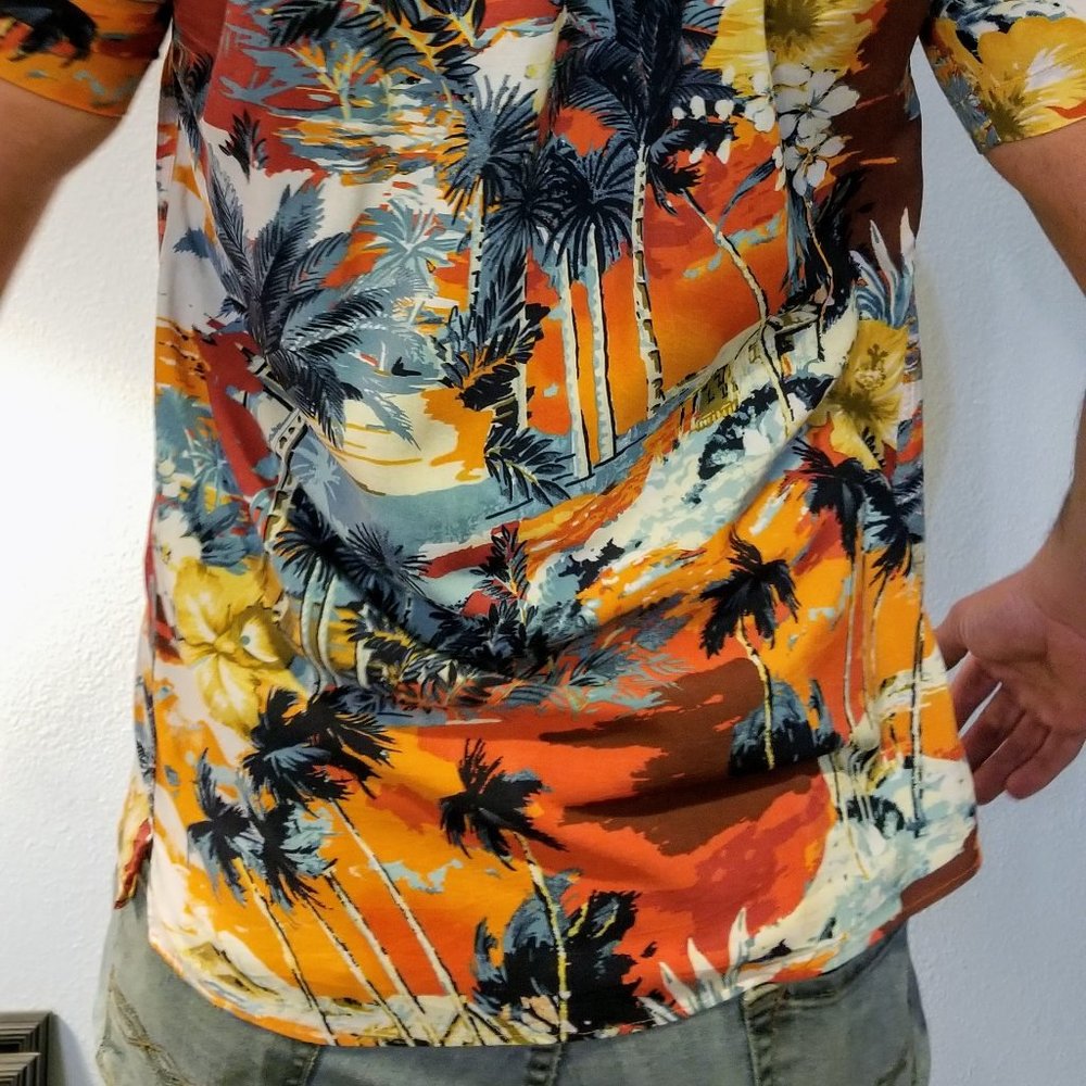 Zara Man Hawaiian Short-sleeve Shirt - Picture 3 of 5